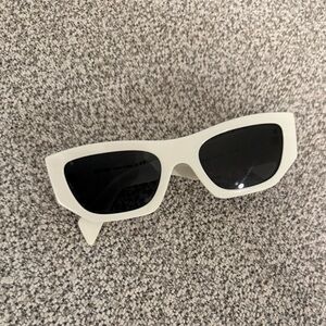 Prada White and Black Sunglasses